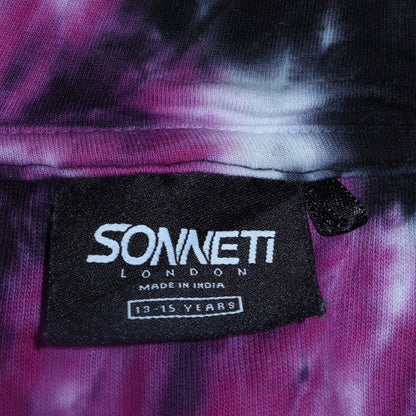 Additional view of Sonneti boys’ multicoloured tie-dye pullover hoodie 13-15 years
