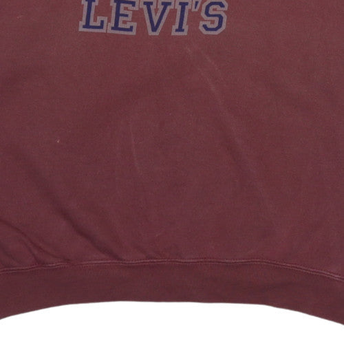Levi’s Men’s Red California Logo Pullover Sweatshirt L Vintage