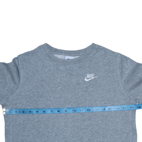 Nike Boys Grey Crew Neck Pullover Sweatshirt L 147-158cm Classic Fit