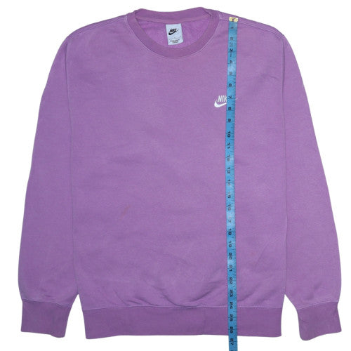 Nike Women’s Purple Crew Neck Pullover Sweatshirt L Cotton Blend