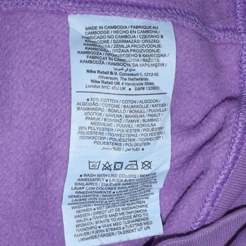 Nike Women’s Purple Crew Neck Pullover Sweatshirt L Cotton Blend