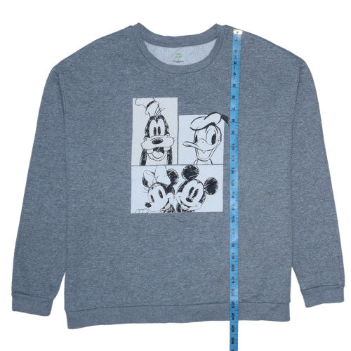 Disney Women's Grey Sweatshirt L Recycled Polyester Mickey & Friends