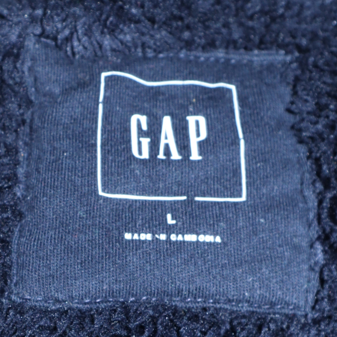 GAP Men's Blue L Bomber Jacket Full Zip Fleece Lined 1969 Logo