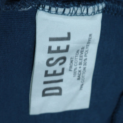 Diesel Men’s Blue Cotton Crew Neck Pullover Jumper Size M
