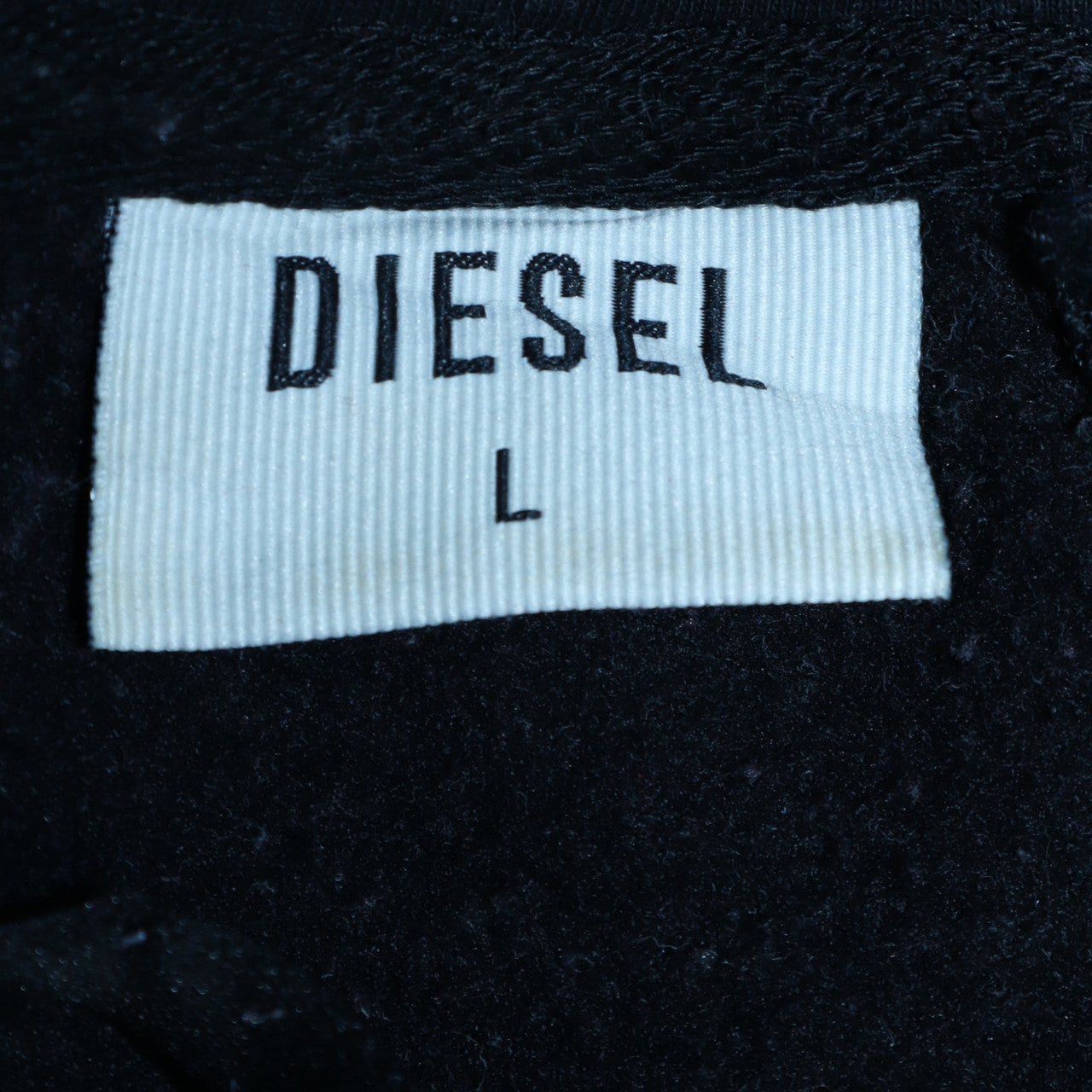 Diesel Women Black Pink Colourblock Pullover Hoodie L Cotton Blend