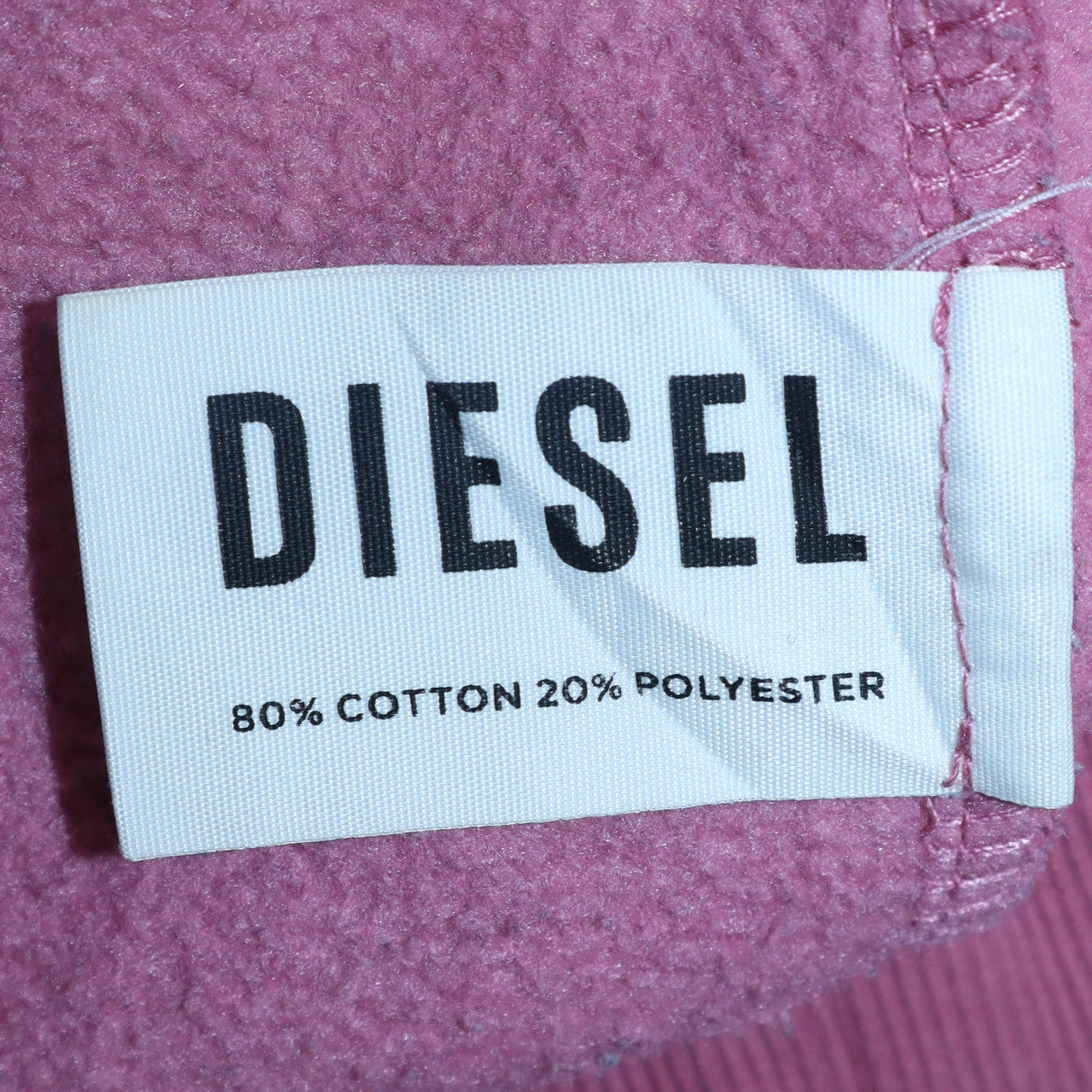 Diesel Women Black Pink Colourblock Pullover Hoodie L Cotton Blend