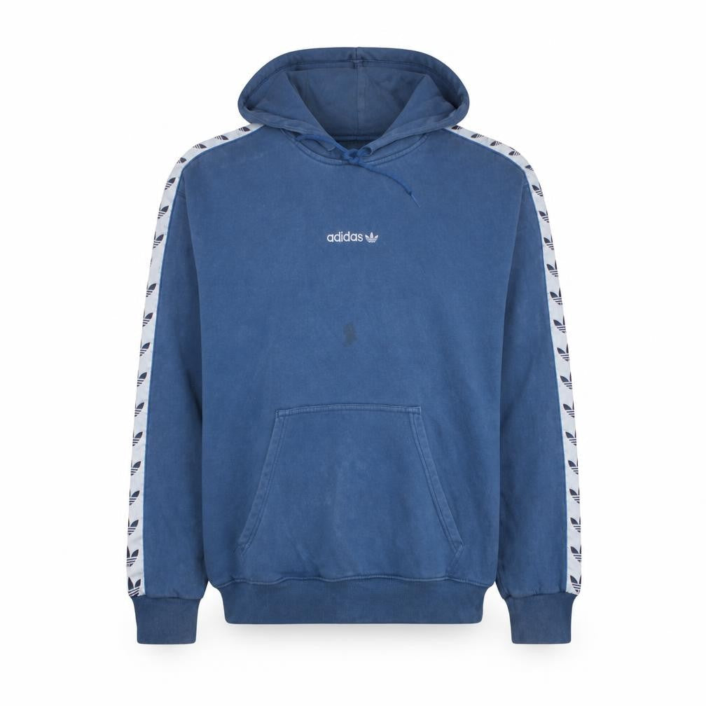 adidas Men Blue Pullover Hoodie M Fleece Logo Sportswear Sweatshirt