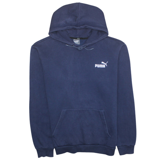 Puma Men's Blue Pullover Hoodie Size L Fleece Sportswear