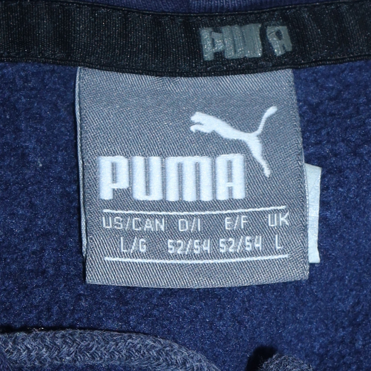 Puma Men's Blue Pullover Hoodie Size L Fleece Sportswear