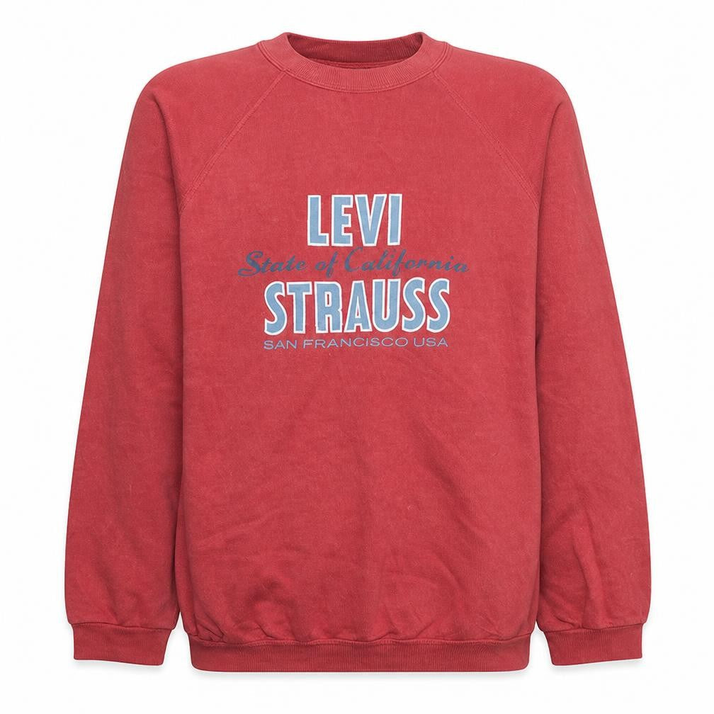 Levi’s Men Red XL Pullover Crew Neck Graphic Sweatshirt
