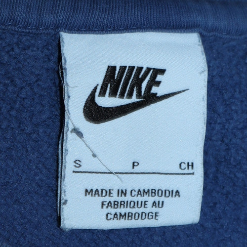 Nike Men's Blue Pullover Crew Neck Logo Sweatshirt Size S