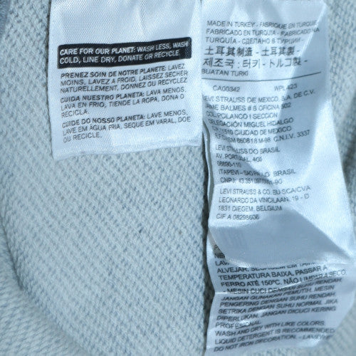 Levi's Men's Grey Crew Neck Sweatshirt Medium Logo Print Cotton Blend
