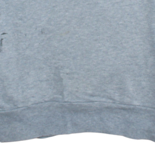 Levi's Men's Grey Crew Neck Sweatshirt Medium Logo Print Cotton Blend