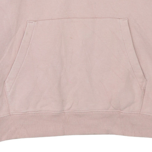 Champion Womens Pink Pullover Hoodie Medium Cotton Logo Sweatshirt