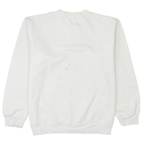 Disney Women White Mickey Mouse Disneyland Pullover Sweatshirt L