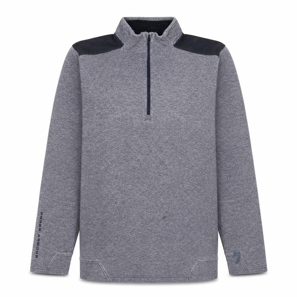 Under Armour Mens Grey 1/2 Zip ColdGear Sweatshirt M