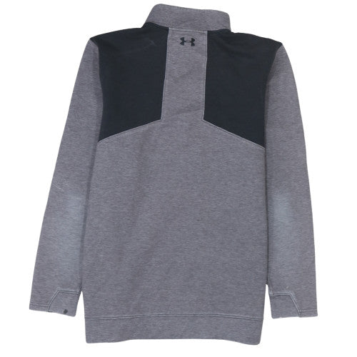 Under Armour Mens Grey 1/2 Zip ColdGear Sweatshirt M