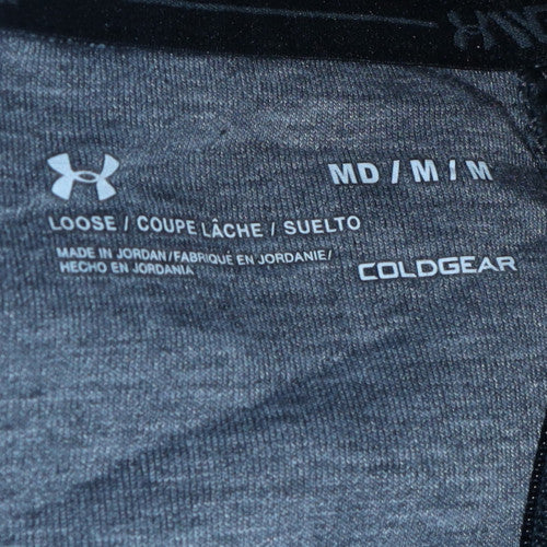 Under Armour Mens Grey 1/2 Zip ColdGear Sweatshirt M