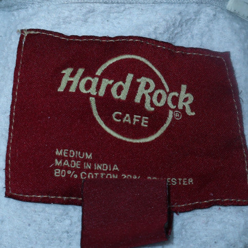 Hard Rock Cafe Men’s Grey Pullover Hoodie Medium Graphic