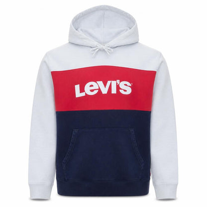 Levi's Men's Multicoloured Pullover Hoodie M Logo Fleece Sweatshirt