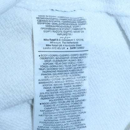 Nike Men's White Pullover Hoodie M Logo Sports Fleece