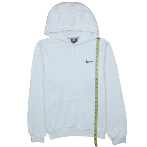 Nike Men's White Pullover Hoodie M Logo Fleece Sweatshirt