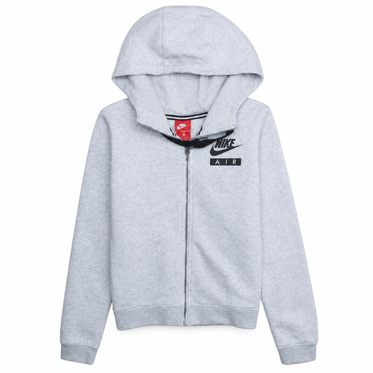 Nike Women's Grey Full Zip Hoodie XS Hooded Logo Sweatshirt