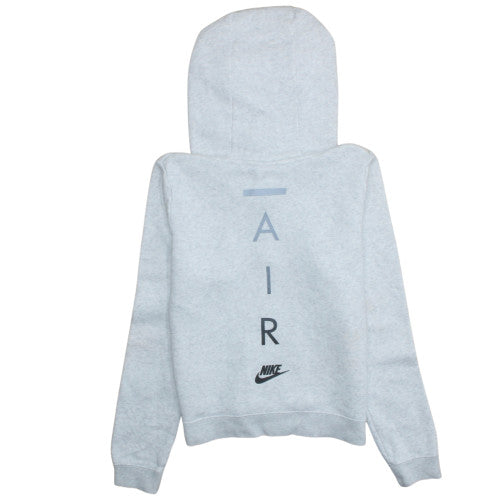 Nike Women's Grey Full Zip Hoodie XS Hooded Logo Sweatshirt