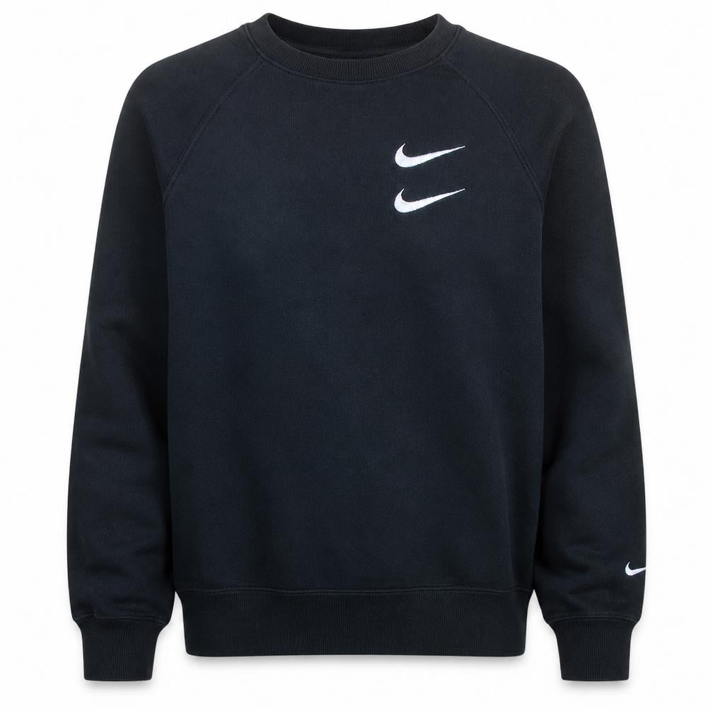 Nike Men's Black Graphic Pullover Sweatshirt M Crew Neck Fleece