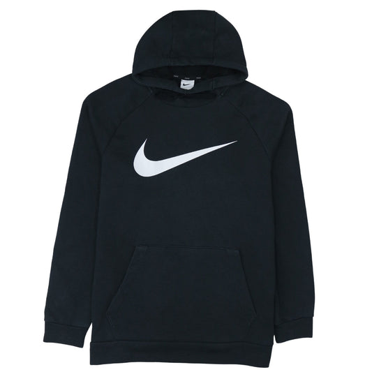 Nike Men's Black Pullover Hoodie M Fleece Dri-Fit Logo Sportswear