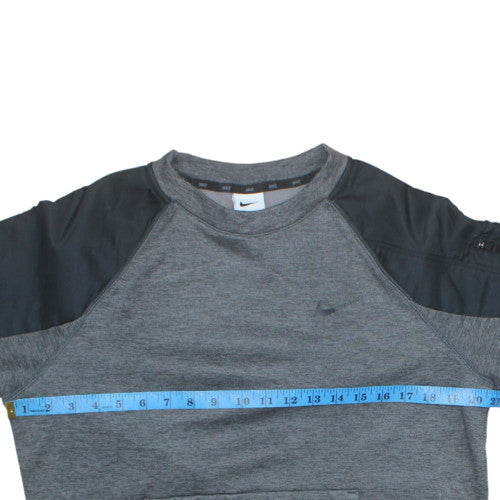 Nike Men’s Grey Crew Neck Pullover Sweatshirt S Regular Fleece