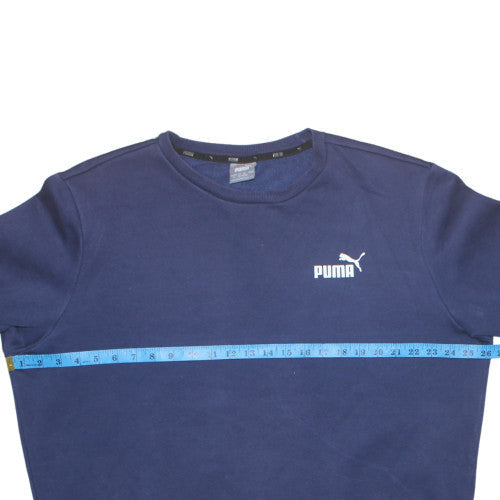 Puma Mens Blue XL Pullover Crew Neck Fleece Sweatshirt