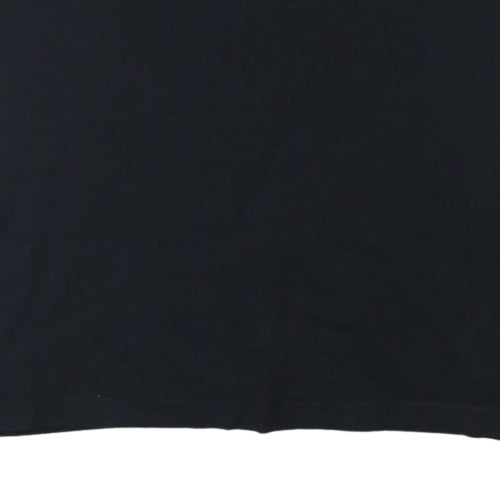 Champion Men's Black Small Cotton Crew Neck Sports T-Shirt