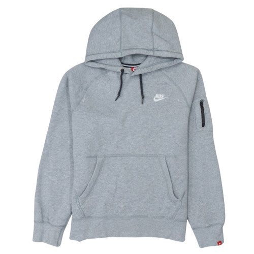 Nike Men’s Grey Pullover Hoodie Regular Fit Small Fleece Sweatshirt