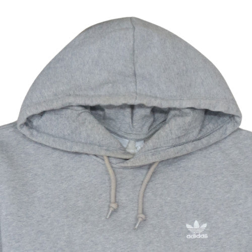 Adidas Men's Grey Pullover Hoodie L Regular Fit Fleece