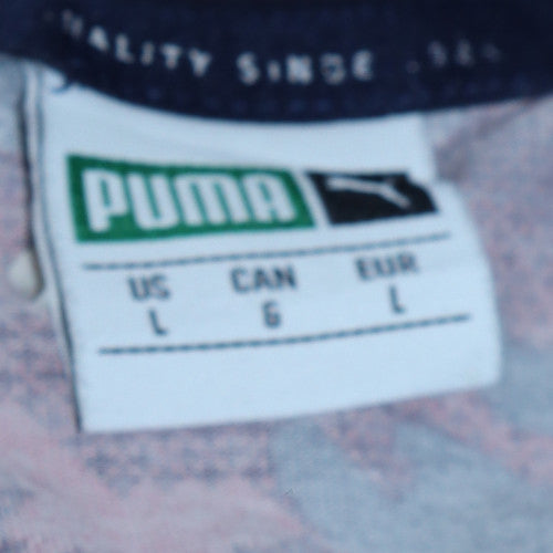 Puma Men's Red Camo Crew Neck Short Sleeve Cotton T-Shirt L