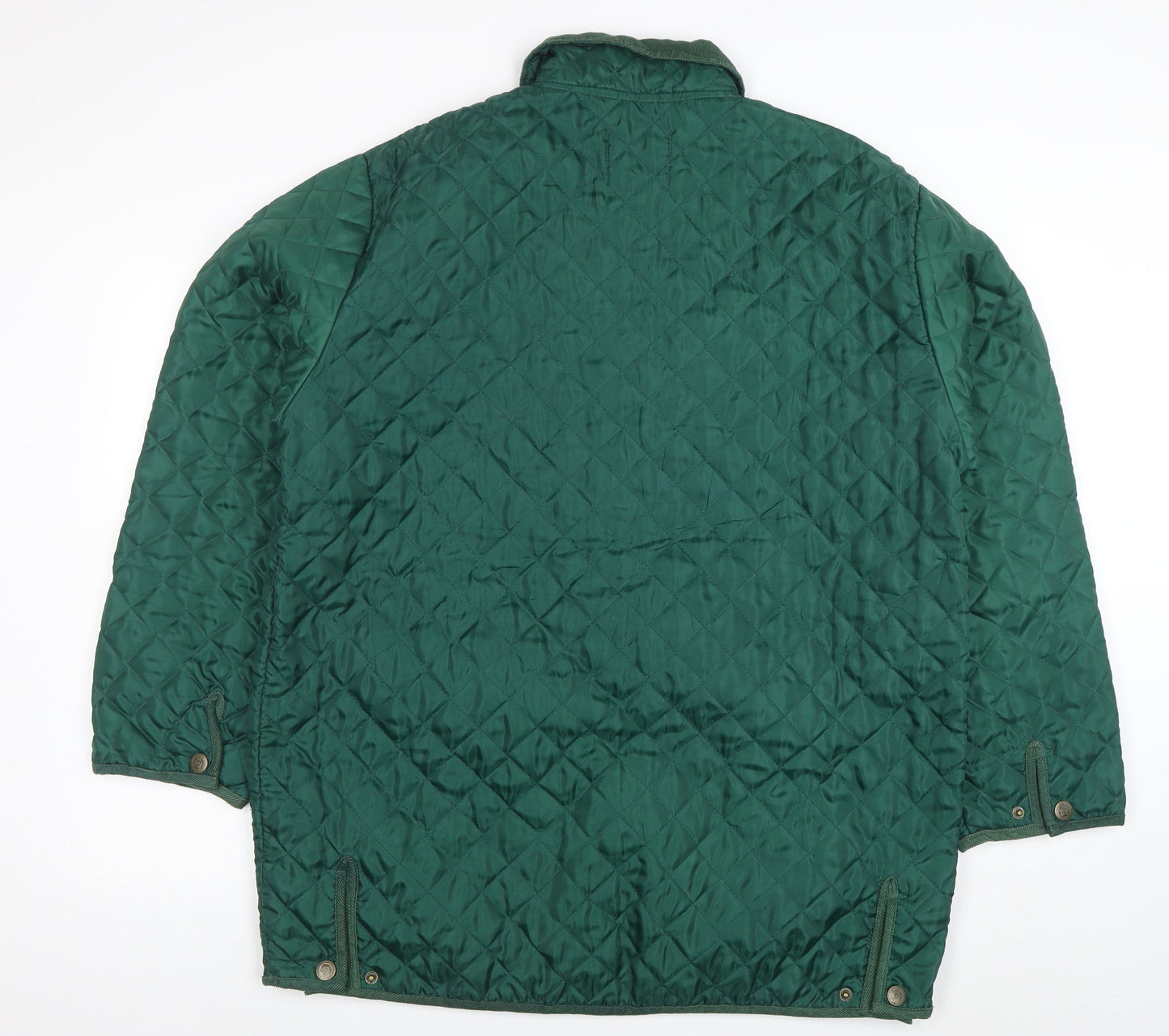 Clinton Men's Green Quilted Nylon Jacket XL Vintage Casual