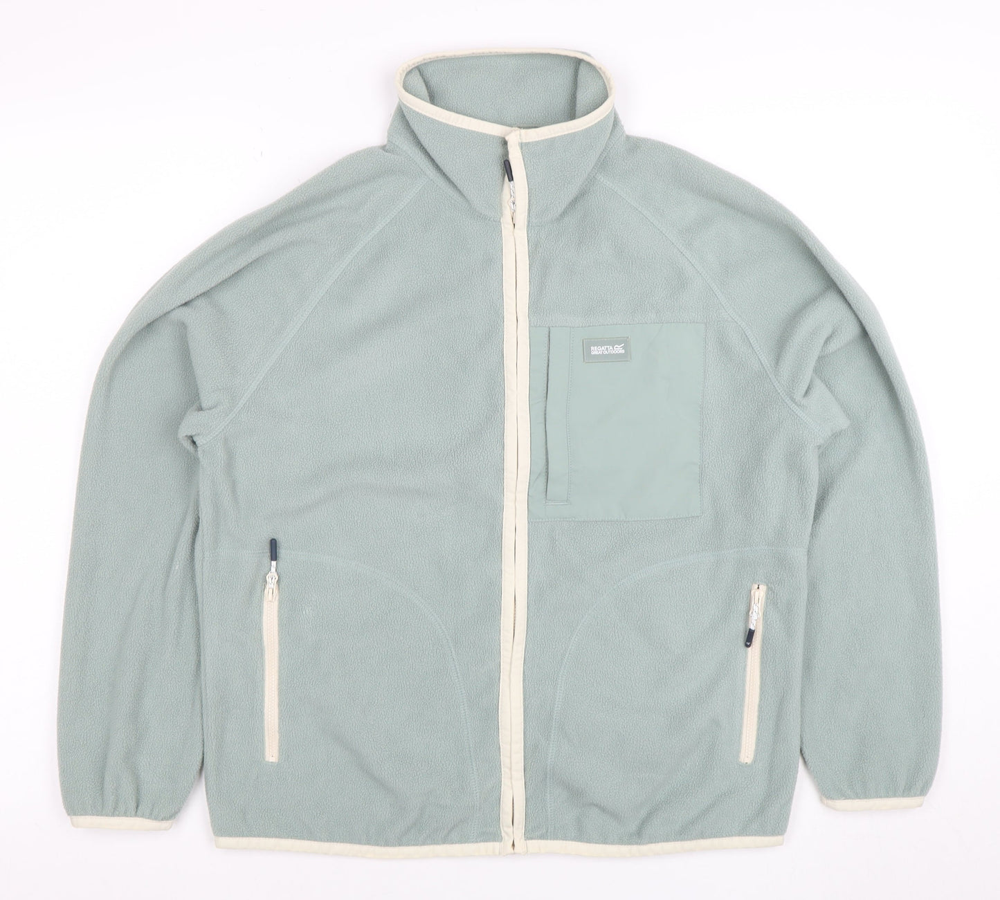 Regatta Great Outdoors Women Blue Full Zip Fleece Jacket UK 10