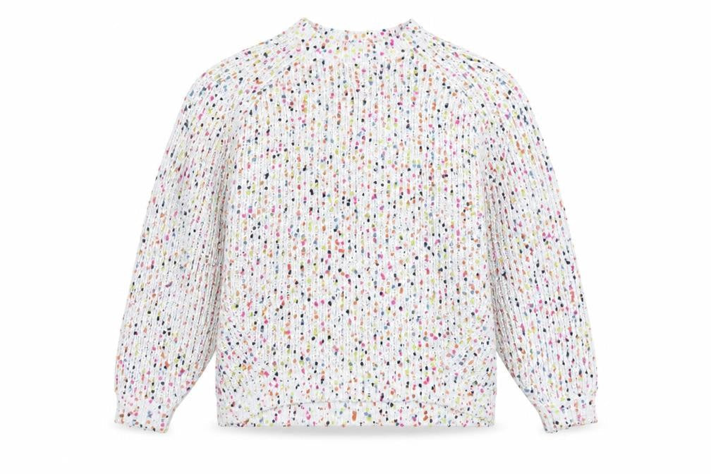 Marks & Spencer Womens White Multi Knit Relaxed Fit Jumper XL