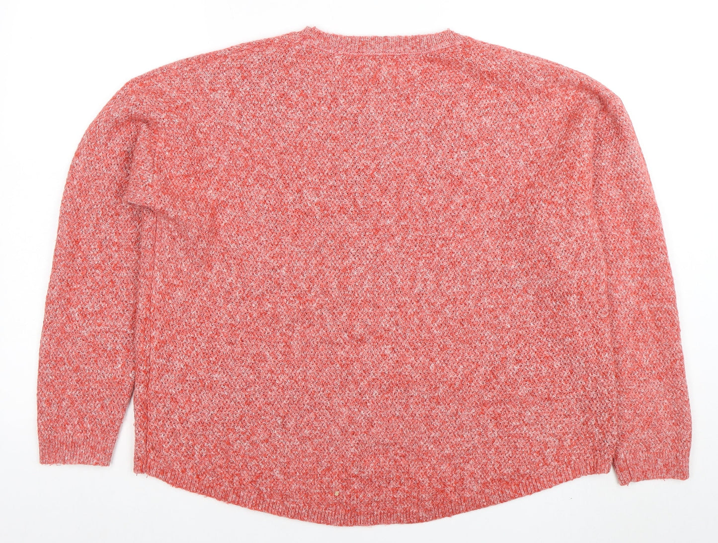 Fat Face Women's Red Knit Crew Neck Long Sleeve Jumper Size 8