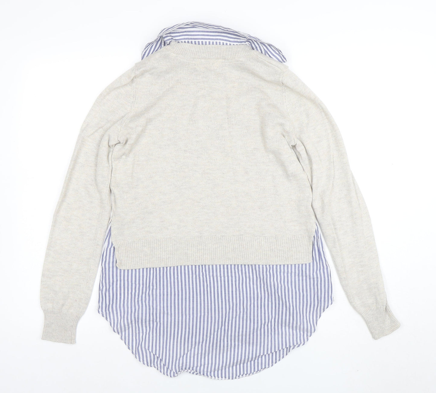 Atmosphere Women’s Beige Collared Pullover Jumper Sweater 2XS