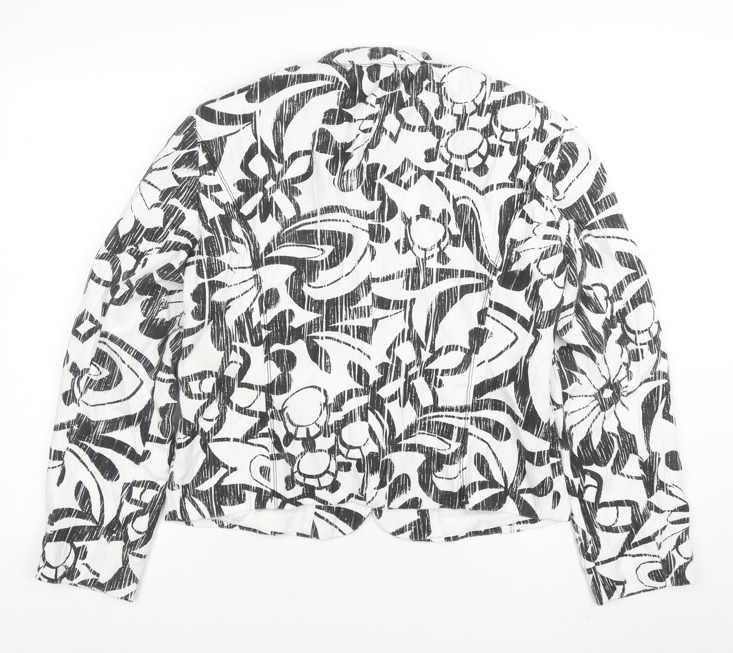 Gerry Weber Women's Black White Floral Blazer UK Size 12