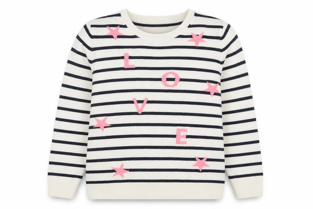 Marks & Spencer Women's Multicoloured Size 16 Striped LOVE Jumper
