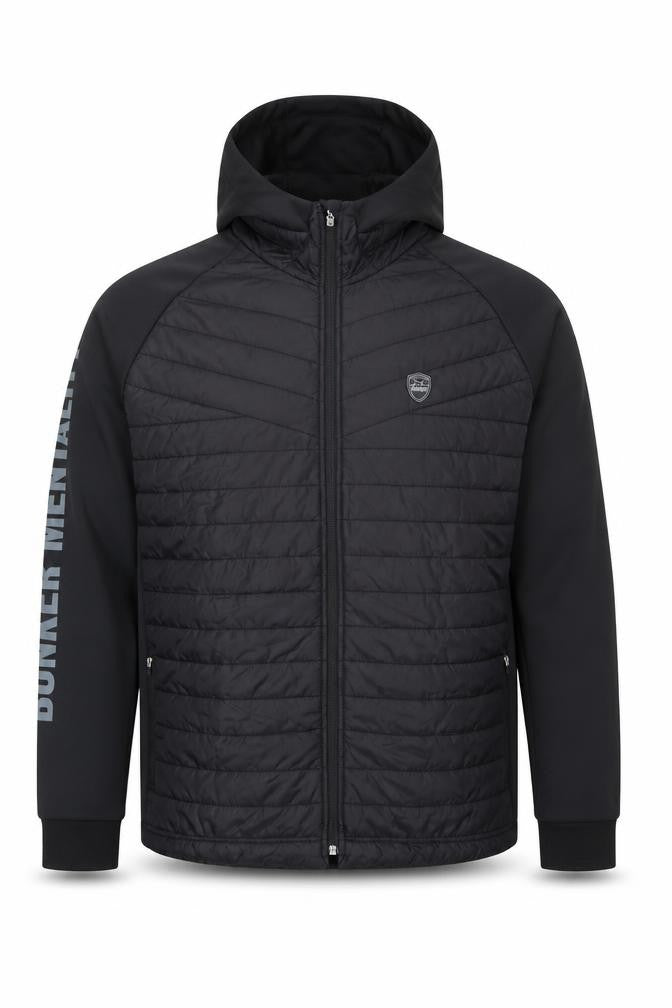 Bunker Mentality Men's Black 3XL Hooded Puffer Jacket