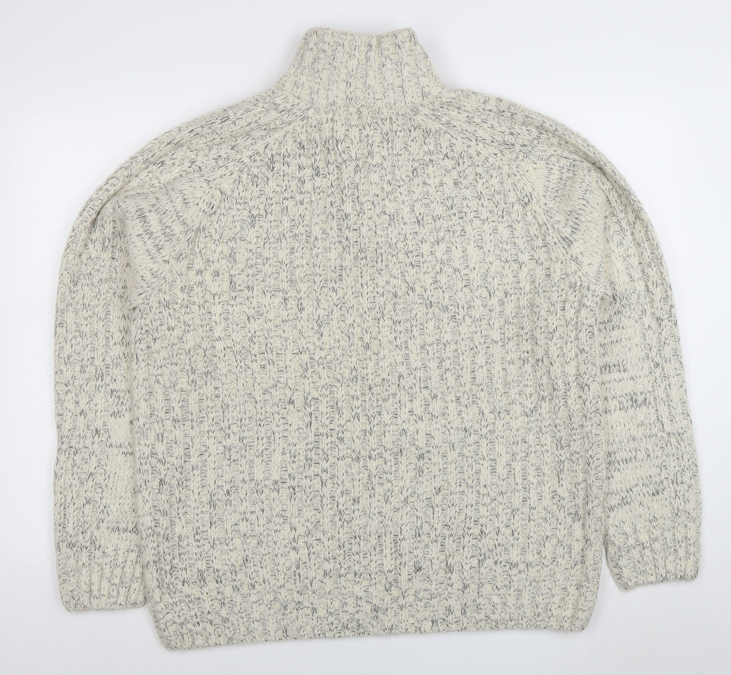 Stone Bay Men’s Beige Cable-Knit 1/2 Zip Jumper Size L