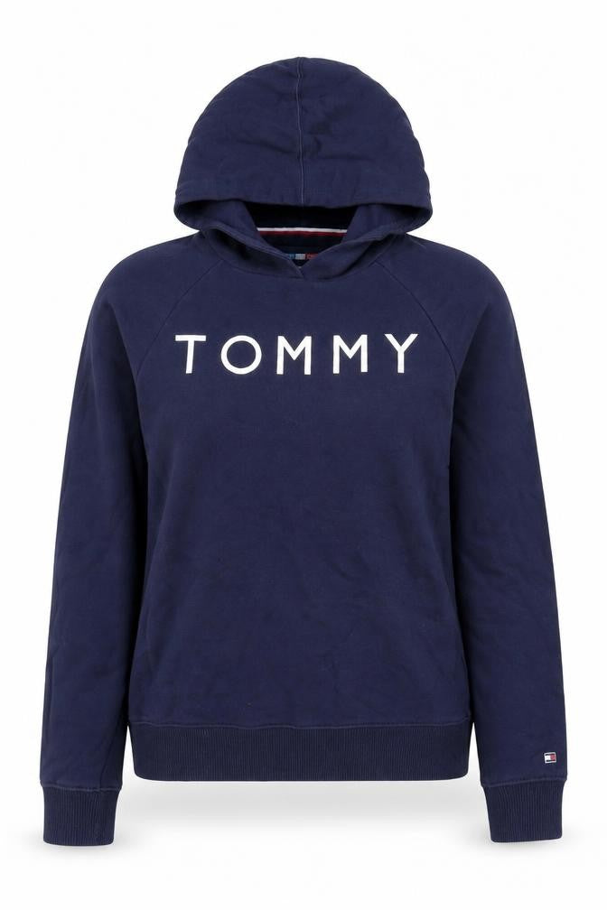 Tommy Hilfiger Womens Navy XS Pullover Hoodie Sweatshirt