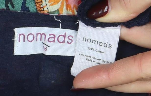 Nomads Women’s Multicoloured Floral Cotton Fit & Flare Dress Size 16