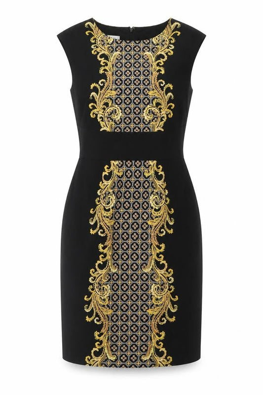 London Times Womens Black Size 10 Sheath Stretch Knee Length Dress