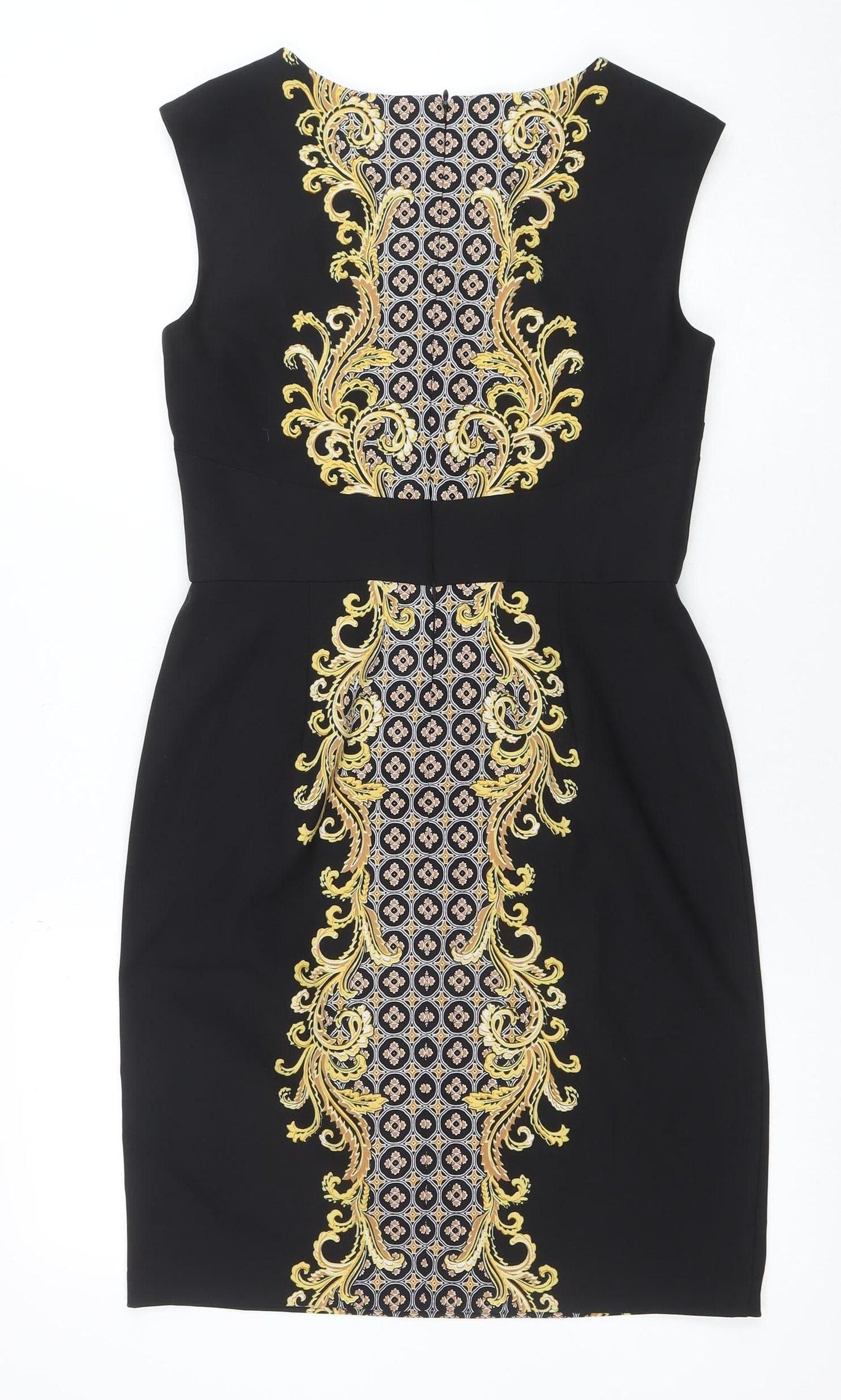 London Times Womens Black Size 10 Sheath Stretch Knee Length Dress