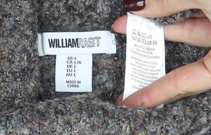 Williams Rast Womens Grey Roll Neck Chunky Knit Jumper Size L
